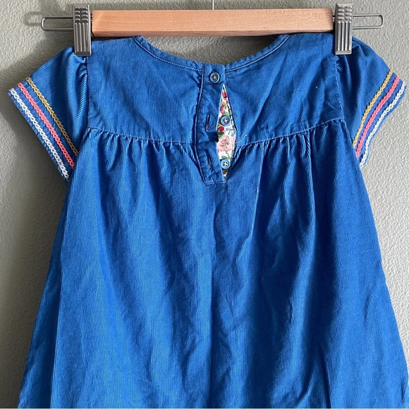 Mini Boden Unicorn Dress in Blue Corduroy - Picture 6 of 11